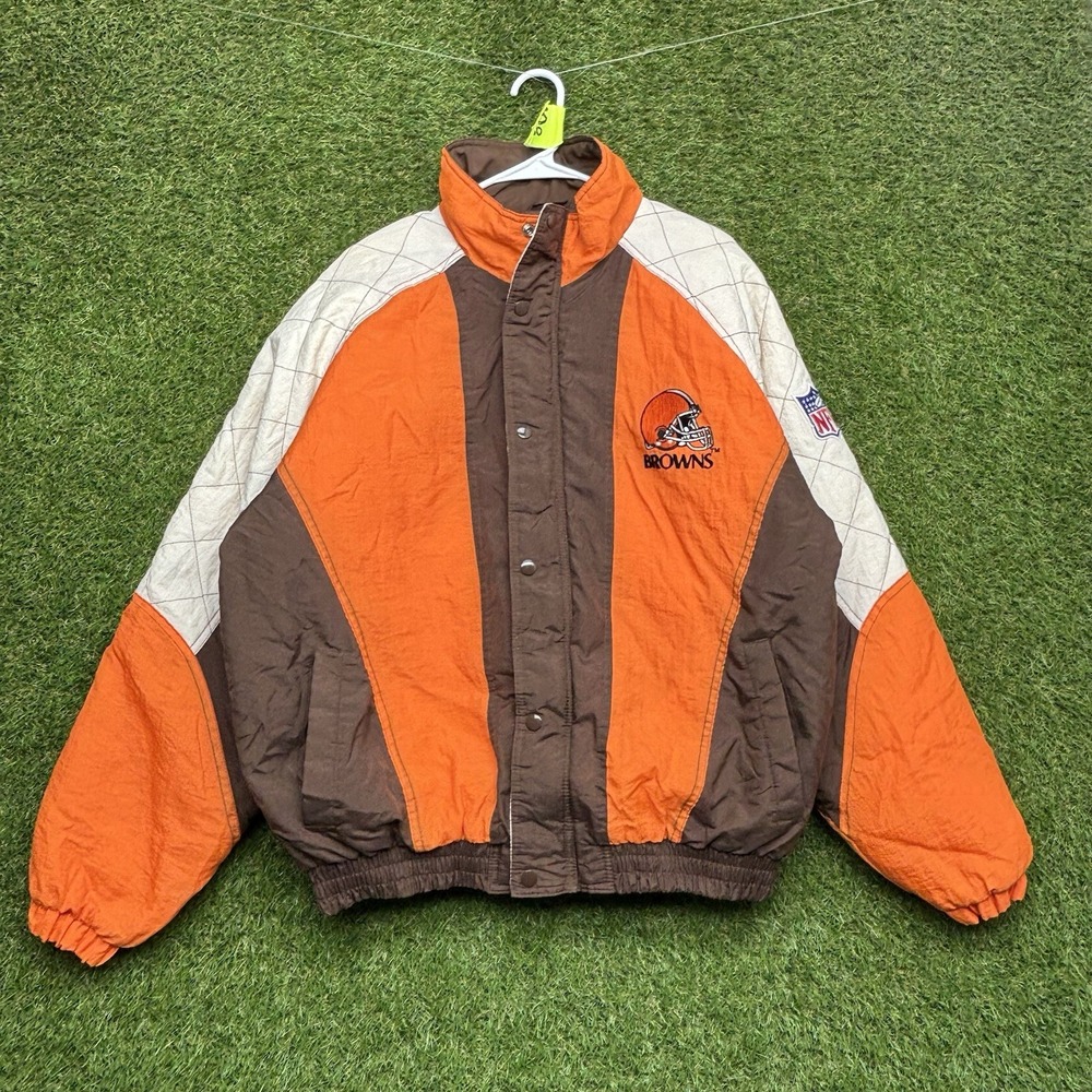 Vintage Cleveland Browns Starter Jacket Mens Medium Full Zip Up Snap Sports 90s